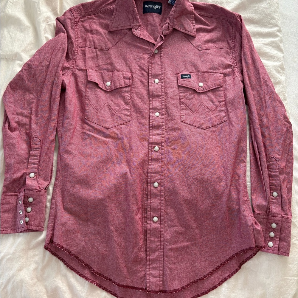 Wrangler Men's Vintage Red Pearlsnap